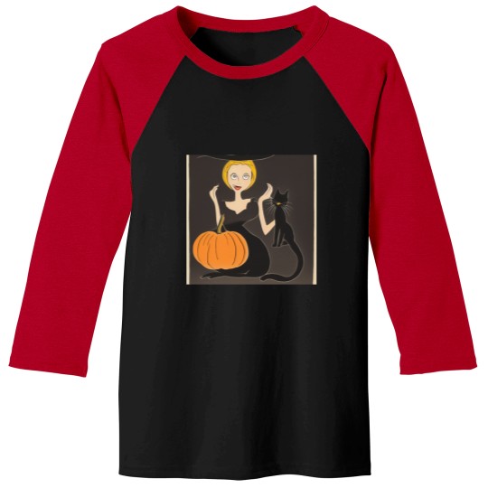 Discover Halloween Witch & Cat Baseball Tees