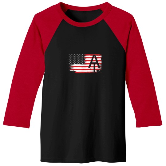 Discover Appalachian Trail Patriotic American Flag Hiking Baseball Tees