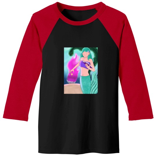 Discover Mermaid Witch 1 Baseball Tees