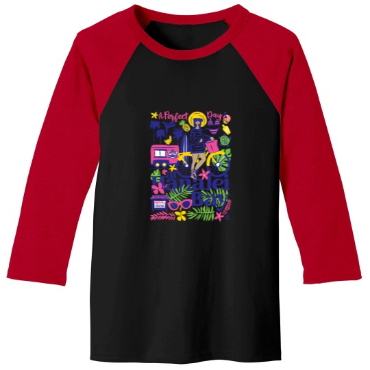 Discover A Perfect Day at Hanalei Bay Collage Active Baseball Tees