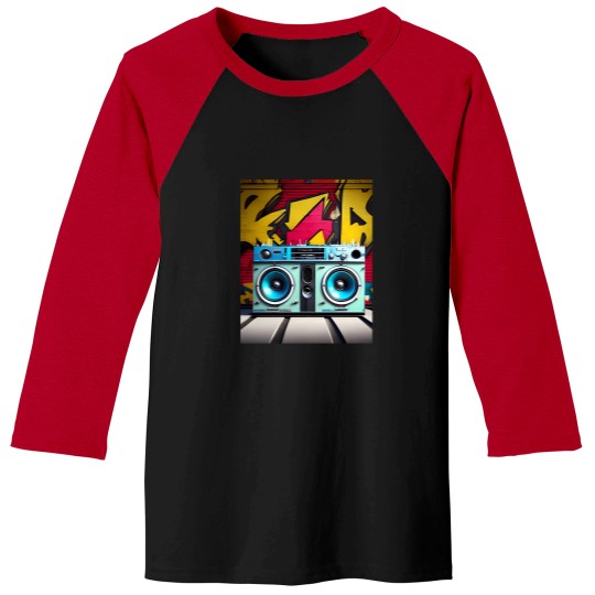 Discover 80'S Boombox 3 Baseball Tees