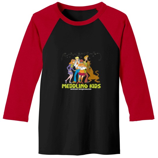 Discover Scooby-Doo Meddling Kids Pullover Baseball Tees
