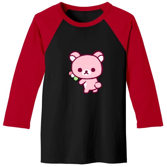 Discover Pastel Pink Korilakkuma Baseball Tees