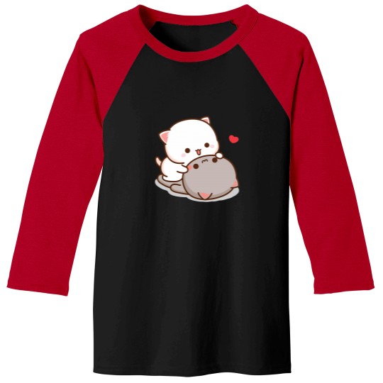 Discover Peach And Goma Mochi Cat Love Classic Baseball Tees