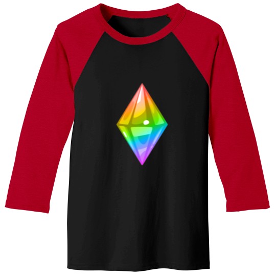 Discover rainbow plumbob Baseball Tees