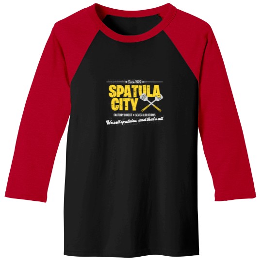 Discover Spatula City Distressed Baseball Tees