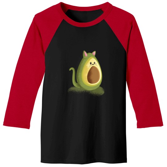 Discover Avocado Cat Baseball Tees