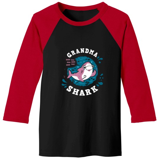Discover Grandma Shark Relaxed Fit Baseball Tees