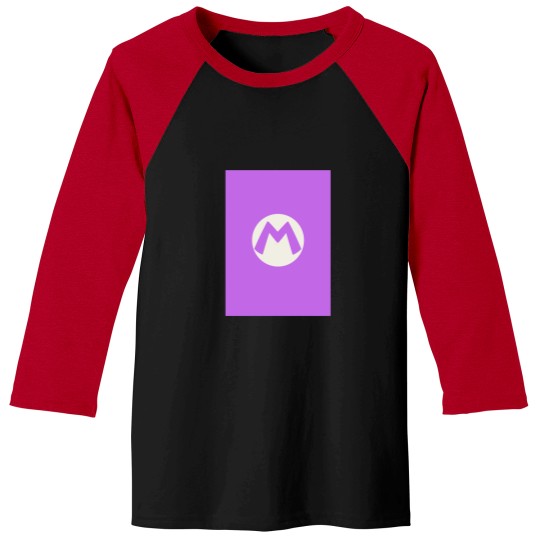Discover letter m purple Graphic Baseball Tees