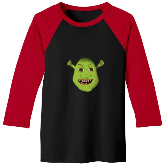 Discover Shrek Face Baseball Tees