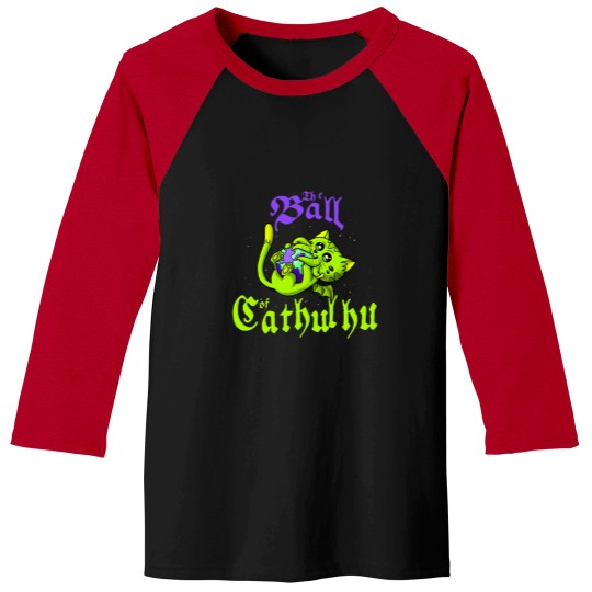 Discover Cute Kawaii Cathulhu Eating the World Cat Cthulhu Necronomicon funny kitty kraken TSh Baseball Tees