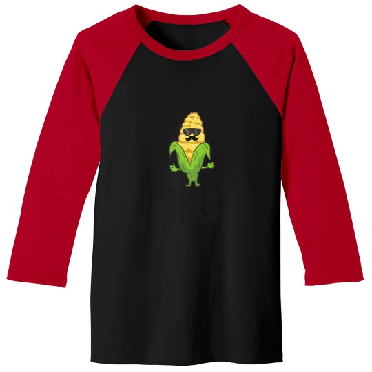 Discover Funny Corn Star With Sunglasses Love Corn Baseball Tees