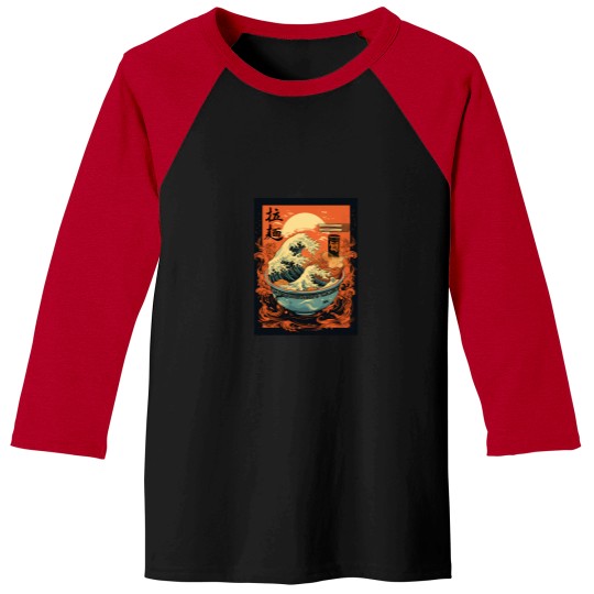 Discover Great Ramen waves Baseball Tees