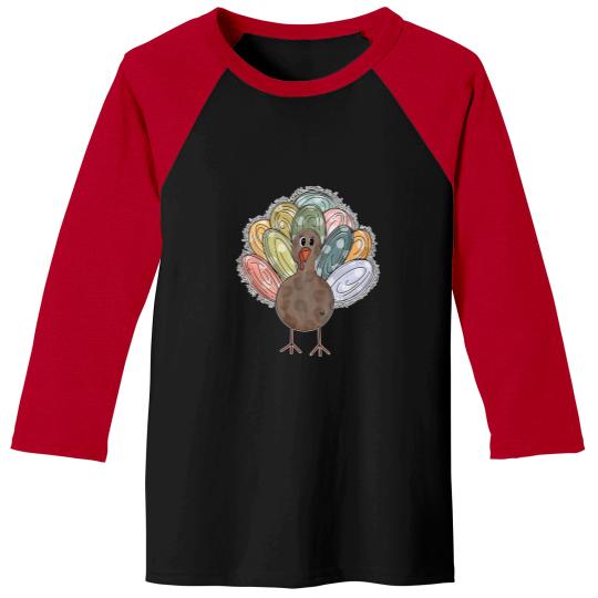 Discover Cute Turkey Fall Thanksgiving Baseball Tees, Thanksgiving Family