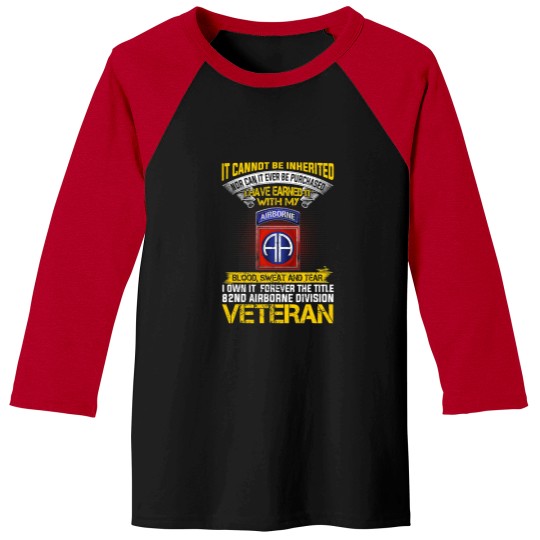 Discover Veteran Vets Forever The Title 82Nd Airborne Division Veteran 1 Veterans Baseball Tees