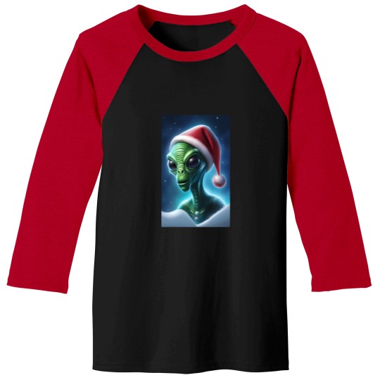 Discover Alien Santa Claus Baseball Tees