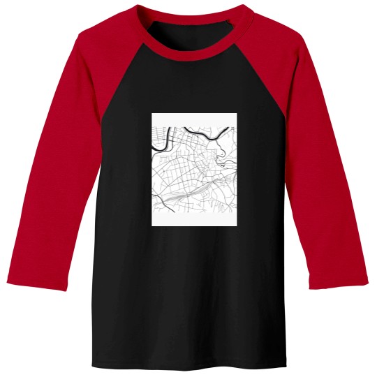 Discover Vilnius Map City MapBlack and White, USA Gift Printable, Modern Map Decor for Office Home Li Baseball Tees