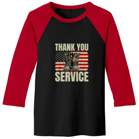 Discover Thank You For Your Service Veteran Us Flag Veterans Day Baseball Tees