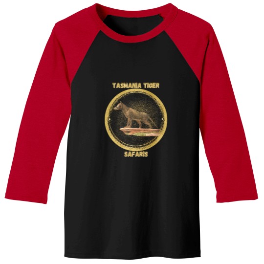 Discover Extinct Tasmania Tiger Safari Baseball Tees