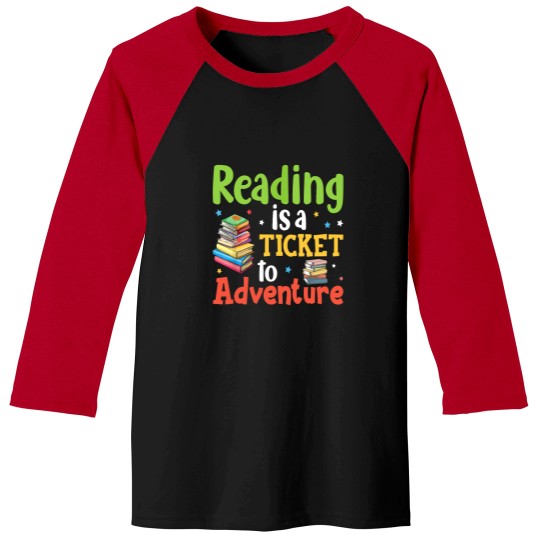 Discover Reading Adventure Library Student Teacher Book School Baseball Tees