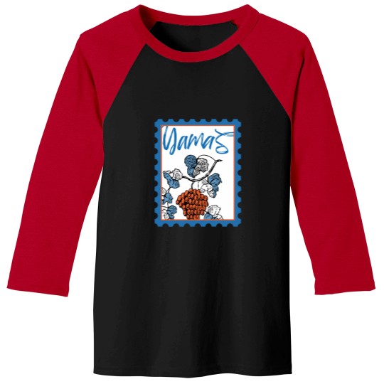 Discover Yamas Greek Post Stamp Baseball Tees
