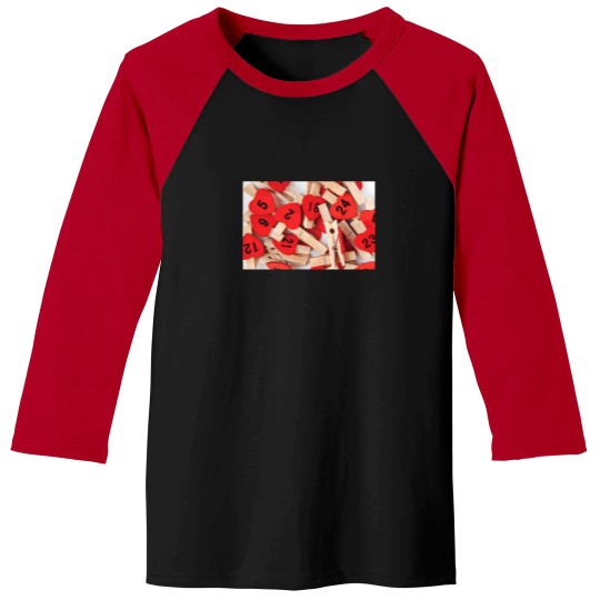 Discover Advent Calendar Numbers On Red Hearts Baseball Tees
