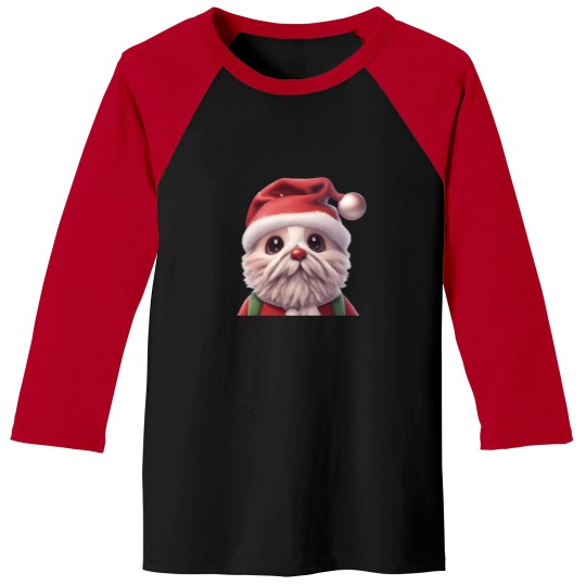 Discover Cute Dog Santa Claus Baseball Tees