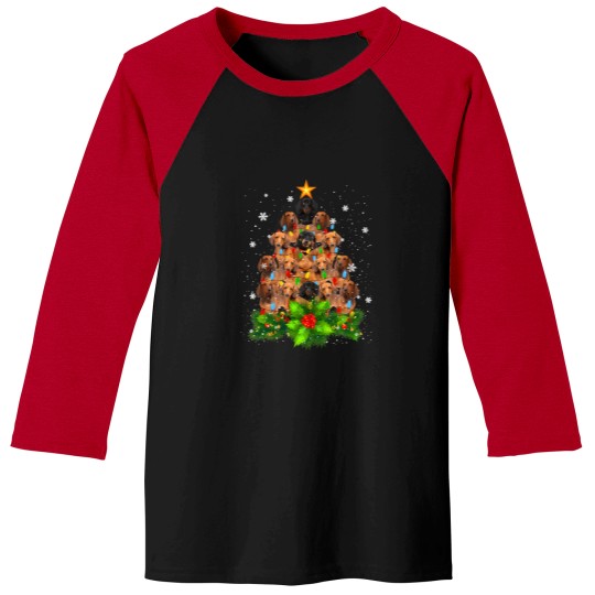 Discover Dachshund Christmas Tree Dachshund Baseball Tees