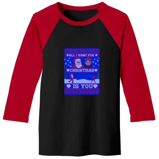 Discover All I Want For Christmas Is You - Romantic Santa Claus Baseball Tees