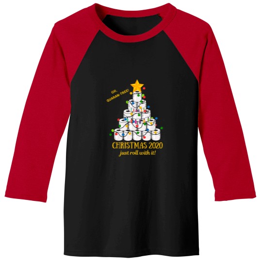 Discover 2020 Funny Quarantine Christmas Toilet Paper Tree Baseball Tees