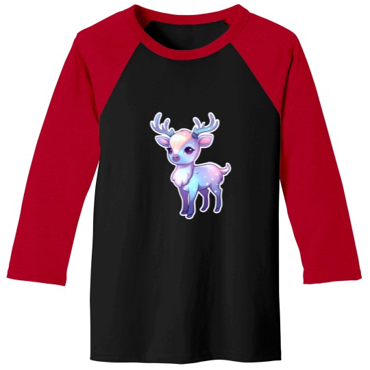 Discover Iridescent Reindeer Baseball Tees