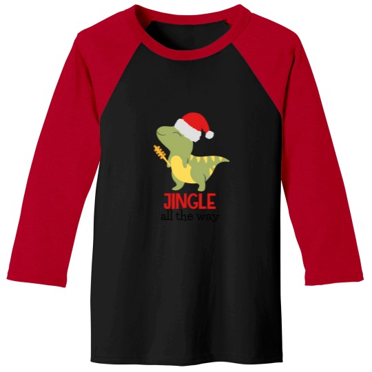 Discover Dancing Baby  Dinosaur - Jingle Bells Baseball Tees