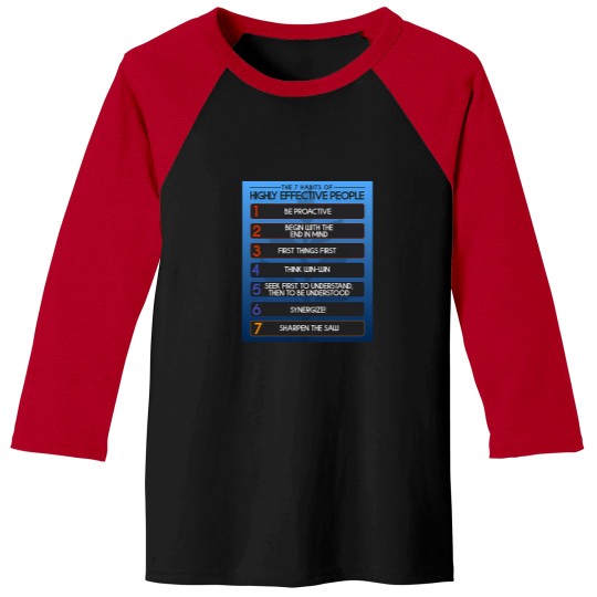 Discover The 7 Habits Of Highly Effective People Motivation 2803 Baseball Tees