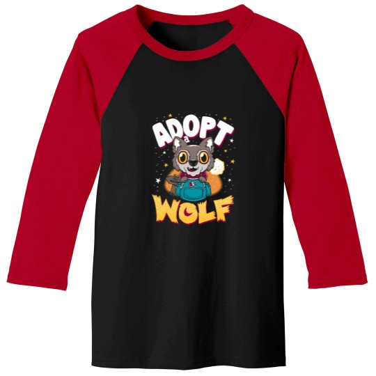 Discover Adopt A Wolf- Creepy Cute Cartoon - Kawaii Werewolf Baseball Tees
