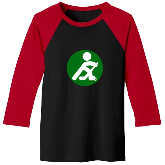 Discover Hockey Player Silhouette Baseball Tees