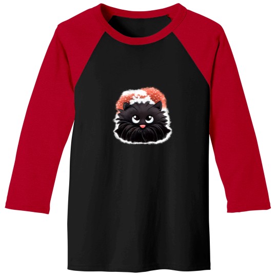 Discover A Lovely Christmas Cute Black Cat Closeup With Snow On Head Baseball Tees