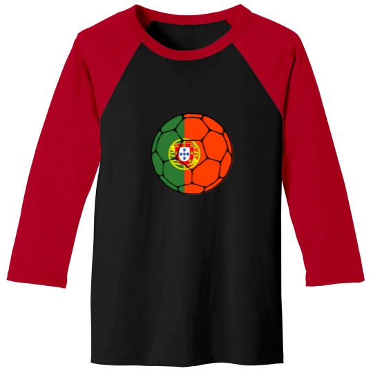 Discover Portugal Soccer Ball Baseball Tees