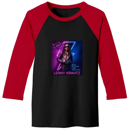 Discover Lenny Kravitz Electric Blue Light Tour 2024 Signature Unisex Baseball Tees All Size
