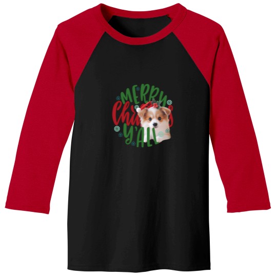 Discover Cute Dog Merry Christmas You All  Brafdesign Baseball Tees