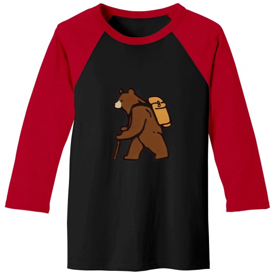 Discover Yosemite National Park Bear Hiker Baseball Tees