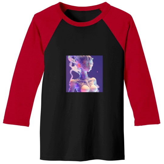 Discover Crystal mixed ceramic exoskeleton girl Baseball Tees