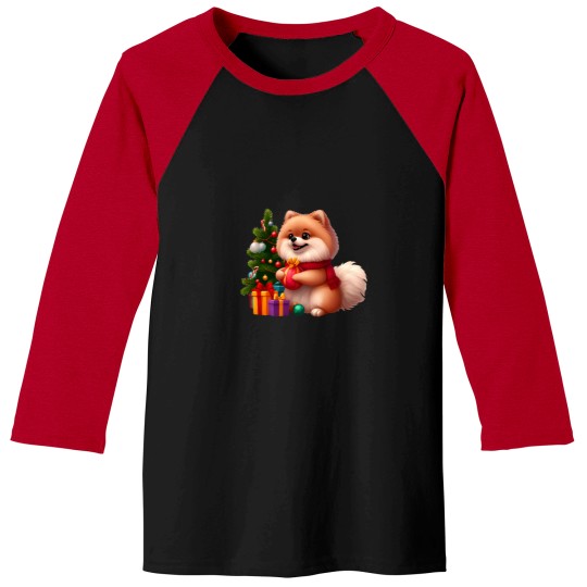 Discover Pomeranian Paws amp Ornaments Tree Trimming Time Baseball Tees
