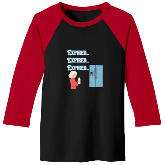 Discover Funny Expired Milk Humor Baseball Tee - Aunt Design