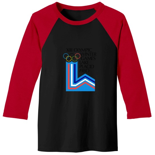 Discover Lake Placid 1980 Winter Olympics Men's Grey Baseball Tees Size S-5XL