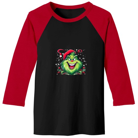 Discover Happy funny character Christmas Santa Hat Baseball Tees
