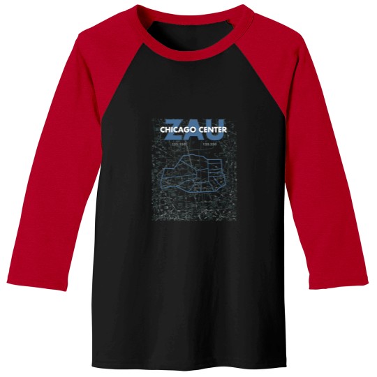 Discover ZAU Chicago Center Air Traffic Control ATC Artwork Active Baseball Tees