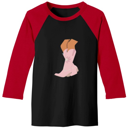 Discover Pink Cowgirl Boots Baseball Tees
