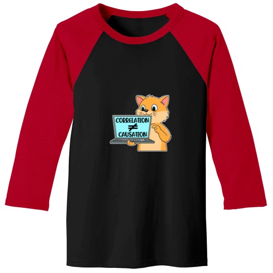 Discover Correlation Causation Funny Data Science Gift Baseball Tees