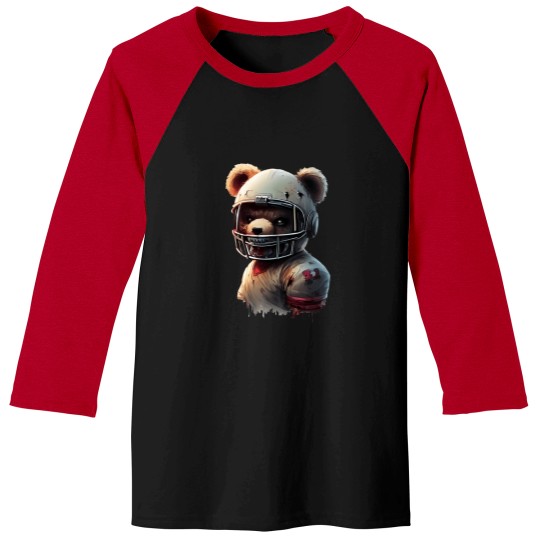 Discover Spooky Teddy Bear Football Player Baseball Tees