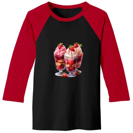 Discover Sweet Indulgence Strawberry Shortcake in Glasses Baseball Tees